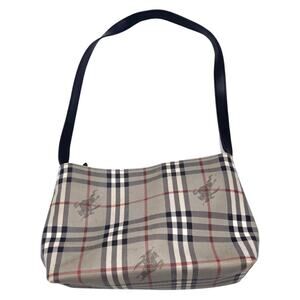 VINTAGE - BURBERRY Lorne Haymarket black Check shoulder bag - Made in England